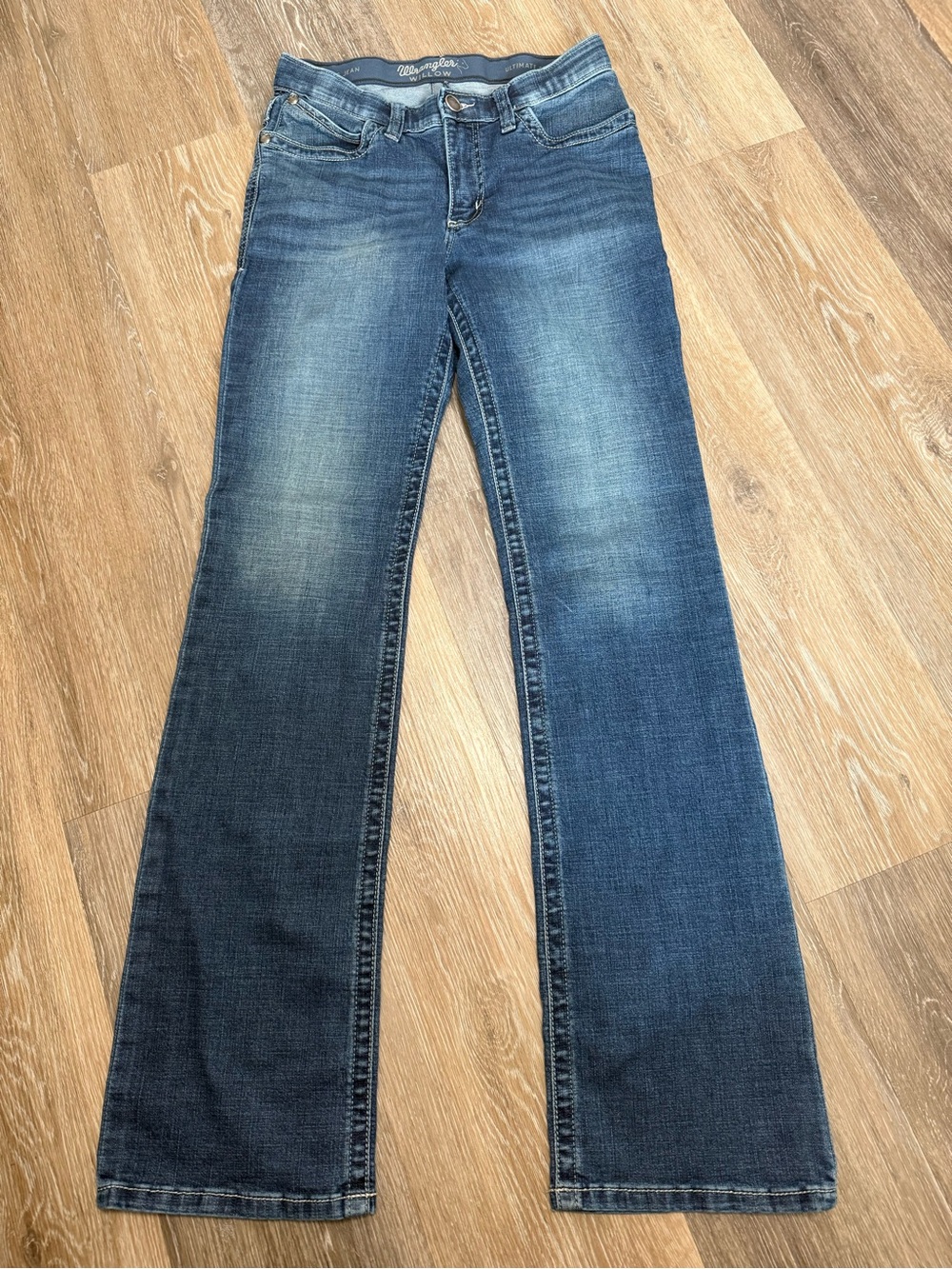 Wrangler Women’s Wide Leg Jeans - Dark Blue Wash